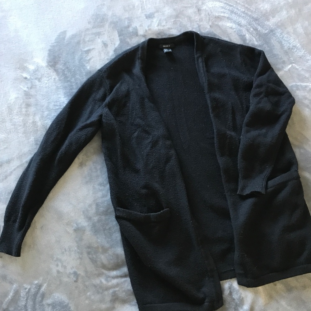 Black cardigan